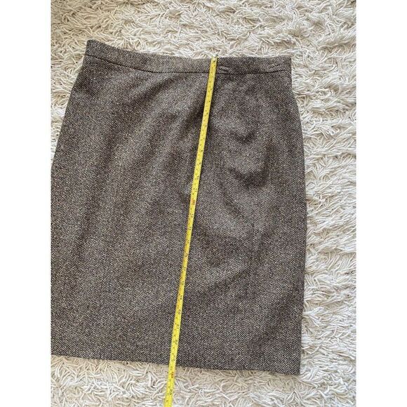 Laura Clement Collection Skirt Tweed Brown Wool Pencil 14 Mid Length Straight - Picture 9 of 9